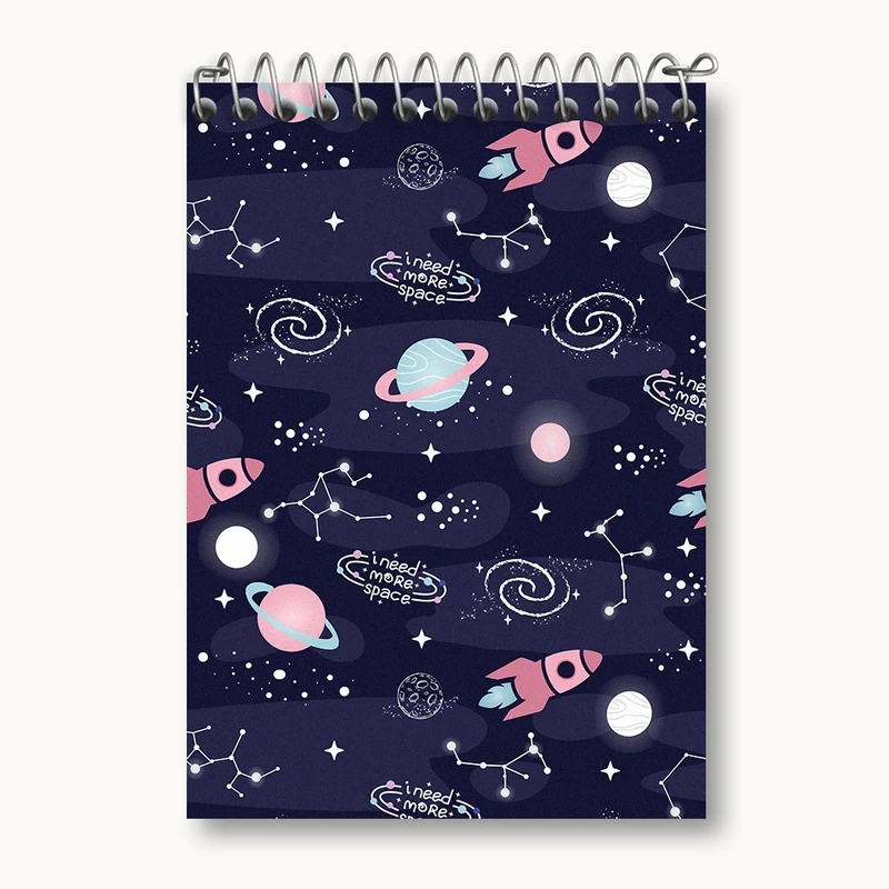 دفتر یادداشت 50 برگ خندالو مدل فضایی کد N382