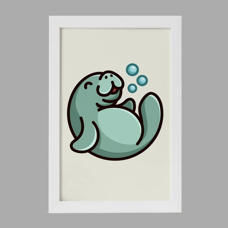 تابلو خندالو مدل حیوانات آبزی گاو دریایی کد 28165