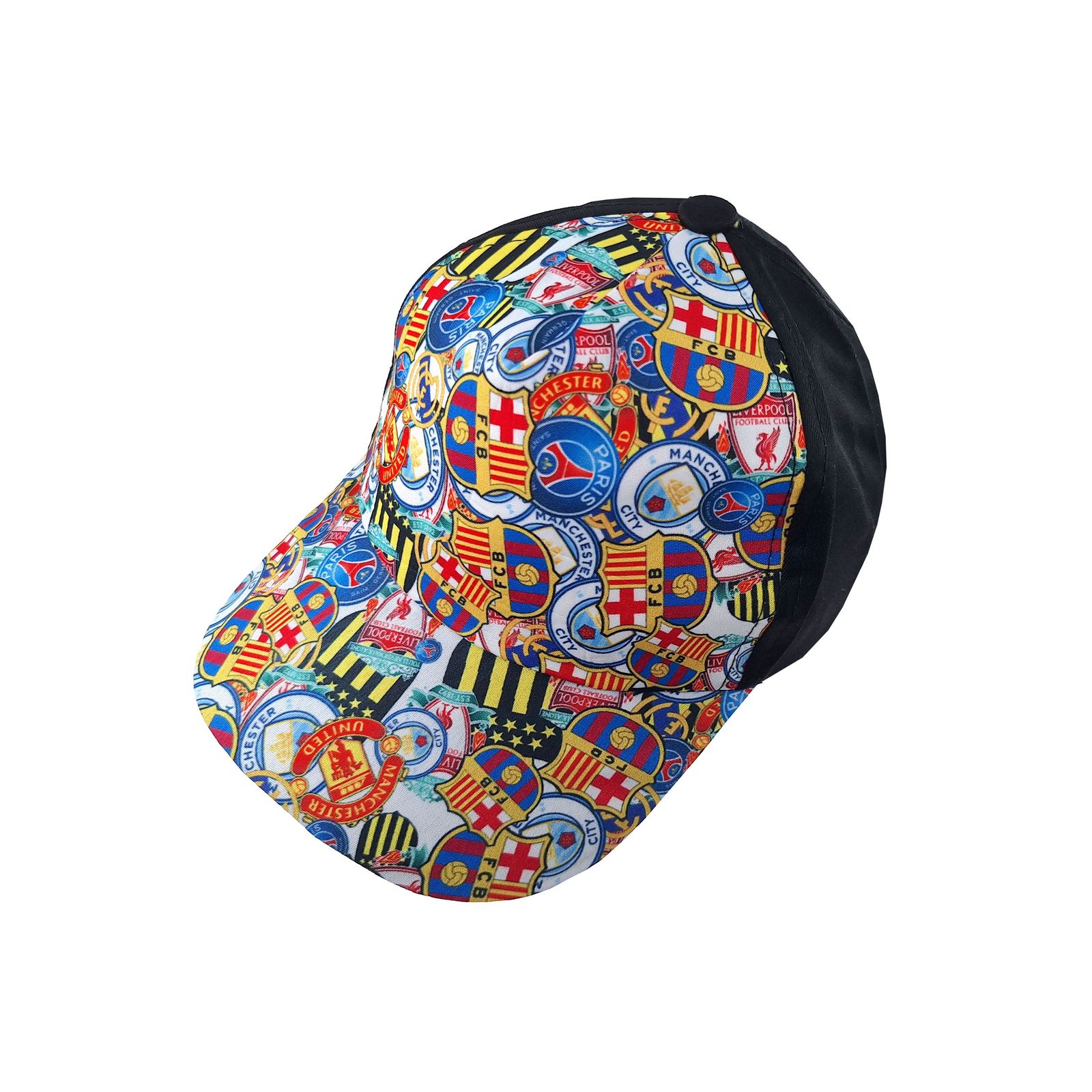 کلاه کپ پسرانه طرح باشگاهی کد 1136 رنگ مشکی -  - 1