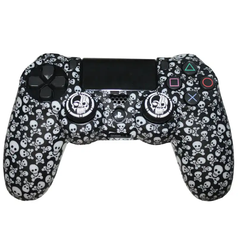 محافظ دسته پلی استیشن 4 مدل ANGRY full skeleton به همراه روکش آنالوگ