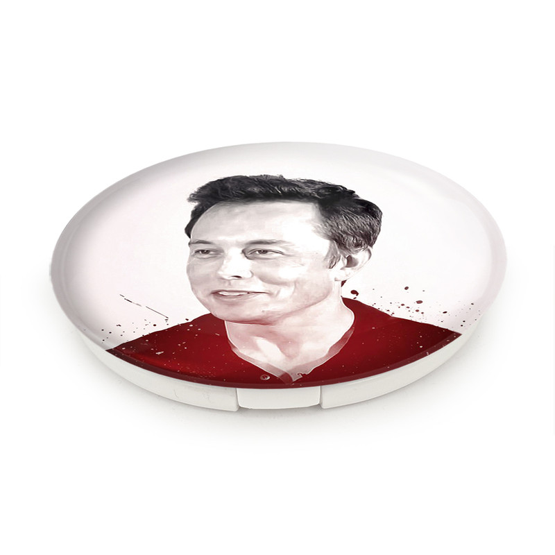 آینه جیبی خندالو طرح ایلان ماسک Elon Musk مدل تاشو کد 10919