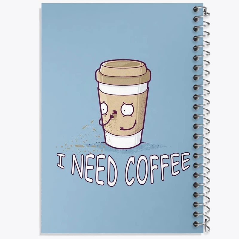 دفتر مشق 50 برگ خندالو مدل کافی شاپ قهوه کد 27509