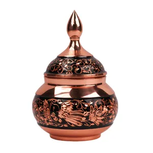 قندان قلمزنی مسی مدل الماس تراشی