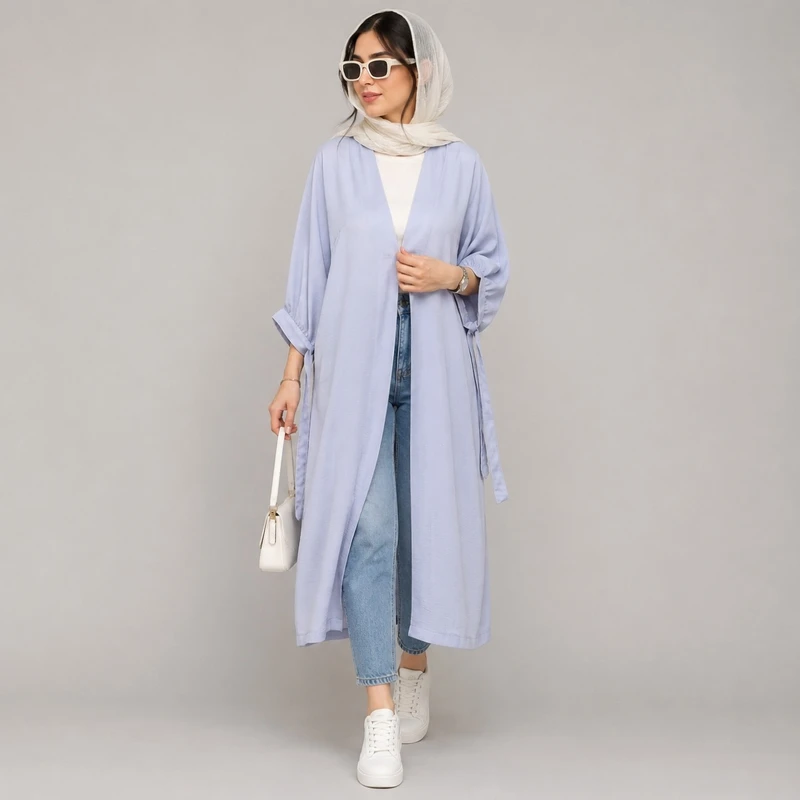 مانتو زنانه مدل پشت پیلی دار کد 002