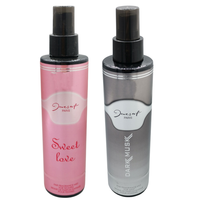 بادی اسپلش مردانه ژک ساف مدل Dark musk حجم 200 میلی لیتر به همراه بادی اسپلش زنانه ژک ساف مدل Sweet Love حجم 200 میلی لیتر