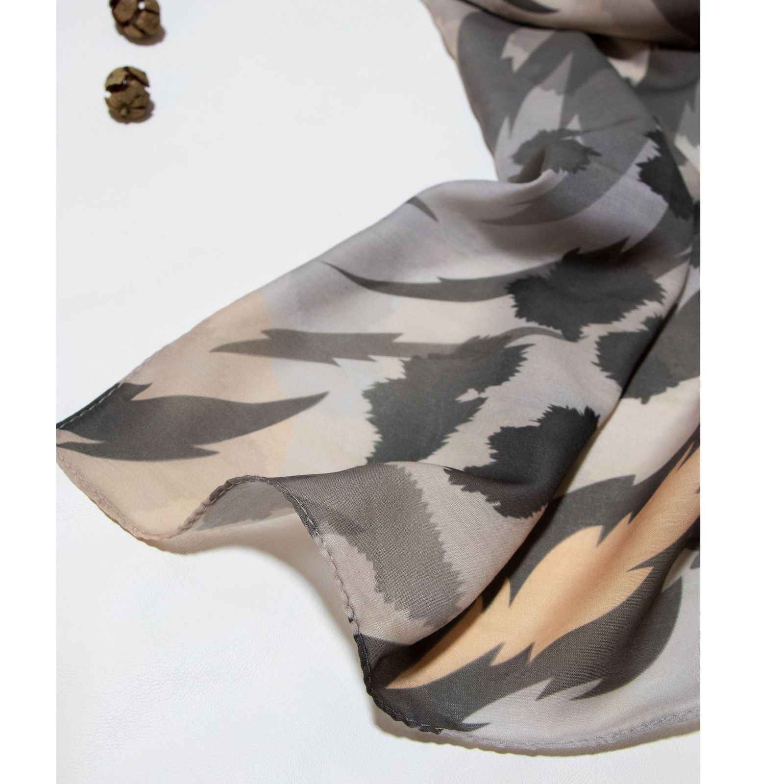 شال زنانه مدل نخی جدید فانتزی شیک با طرح پلنگی کد ana-1415-1 - - 3