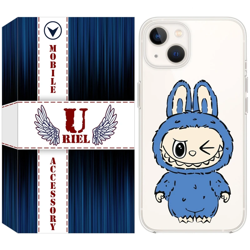 کاور یوریل مدل Clear کد 116 طرح لبوبو Labubu مناسب برای گوشی موبایل اپل iPhone 13 mini