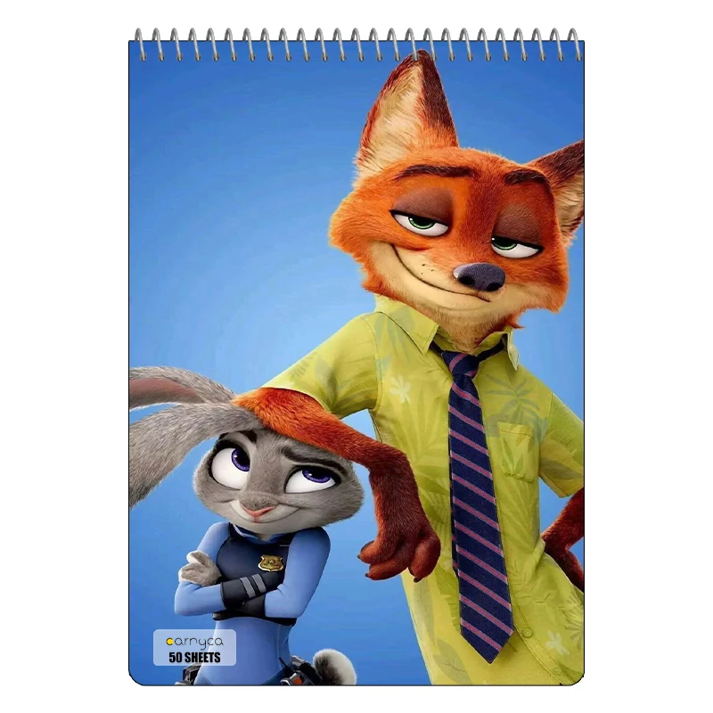 دفتر نقاشی 50 برگ سیمی کارنیکا طرح زوتوپیا Zootopia کد 59404