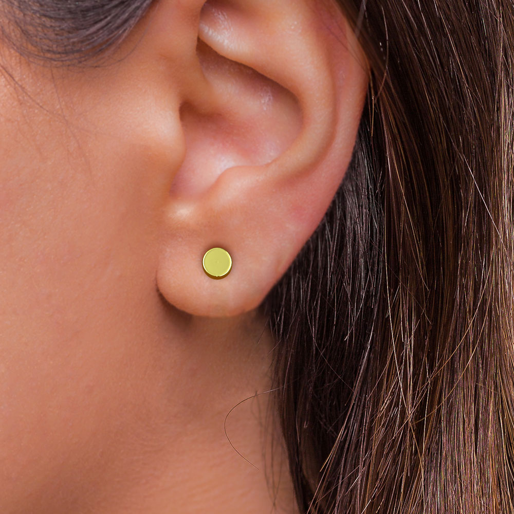 گوشواره طلا 18 عیار زنانه مدوپد مدل گل کد GA1-13164