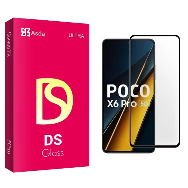 محافظ صفحه نمایش شیشه ای آسدا مدل DS مناسب برای گوشی موبایل شیائومی Poco X6 Pro
