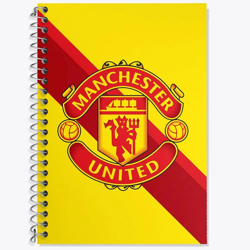 دفتر زبان 50 برگ خندالو مدل دو خط طرح باشگاه منچستر یونایتد کد 26482