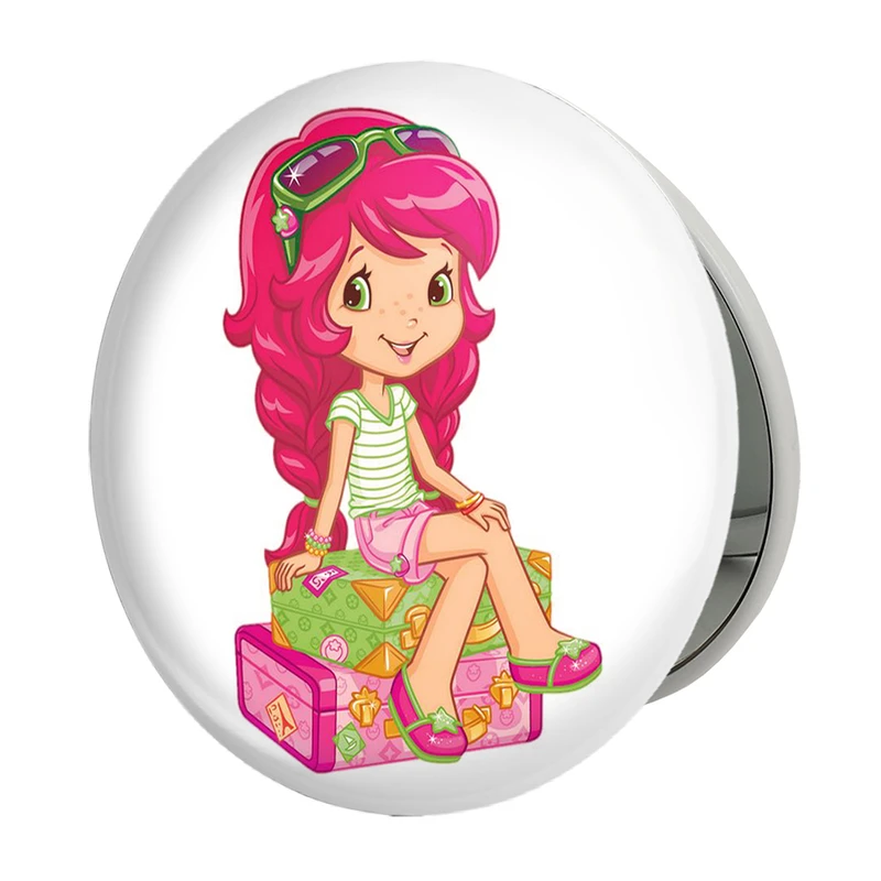 آینه جیبی خندالو طرح دختر توت فرنگی مدل تاشو کد 1624 