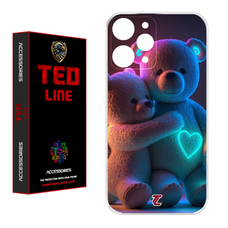 کاور تد لاین طرح خرس عاشق کد 1112 مناسب برای گوشی موبایل شیائومی Redmi 12 4G