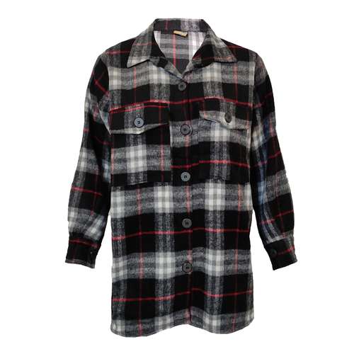 مانتو زنانه مدل پشمی چهار خونه  کد 118