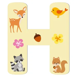 استیکر چوبی کودک باروچین مدل حرف انگلیسی H کد 8007