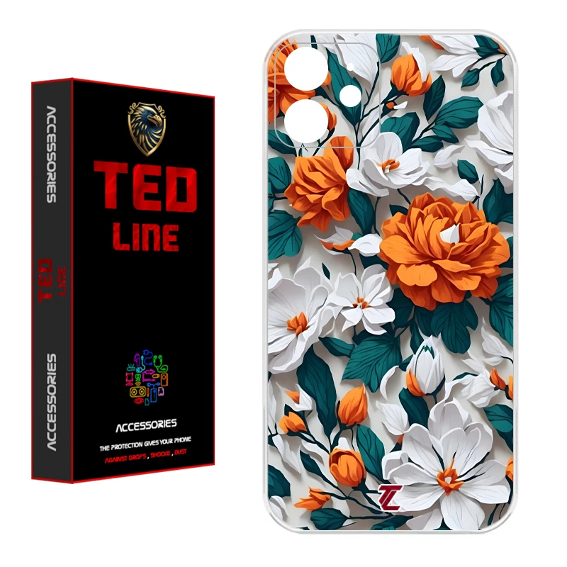 کاور تدلاین طرح گل نارنجی کد 1229 مناسب برای گوشی موبایل اپل Iphone 12