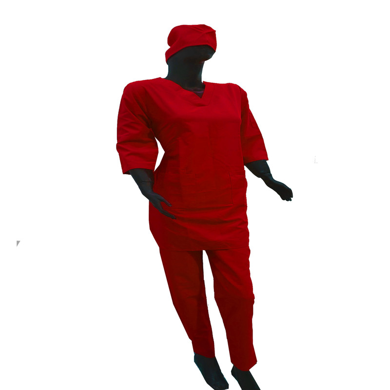 روپوش و شلوار پزشکی زنانه مدل SH303 به همراه کلاه