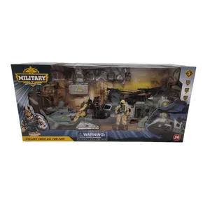 اسباب بازی جنگی مدل هلیکوپتر شینوک طرح اسنو موبیل مجموعه 4 عددی