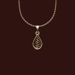 گردنبند طلا 18 عیار زنانه مدوپد مدل هندسی کد X2-1-1191