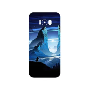 MAHOOT Blue Mountains Digital Art Cover Sticker for Samsung Galaxy S8 Plus