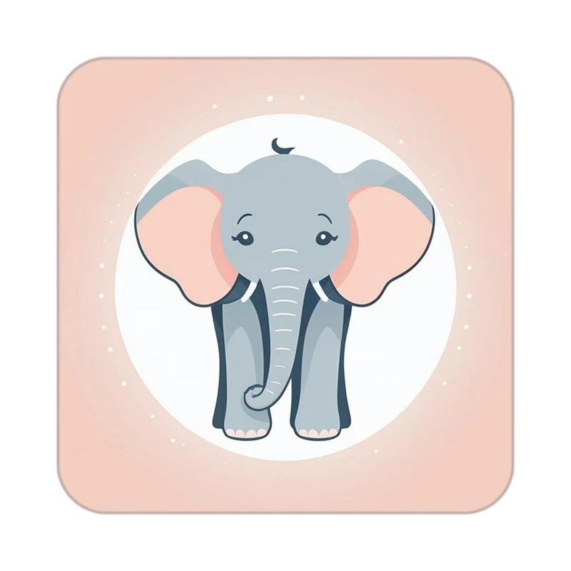 زیر لیوانی کاکتی طرح حیوانات کارتونی مدل mp27871