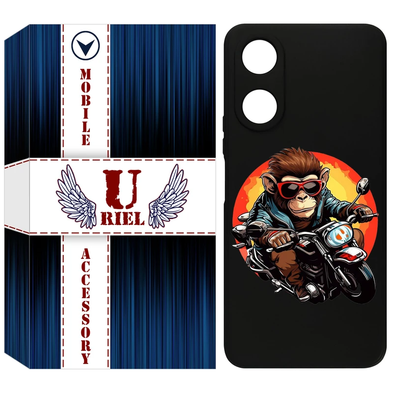 کاور یوریل مدل KSH کد 32 طرح میمون موتورسوار مناسب برای گوشی موبایل آنر X5 Plus