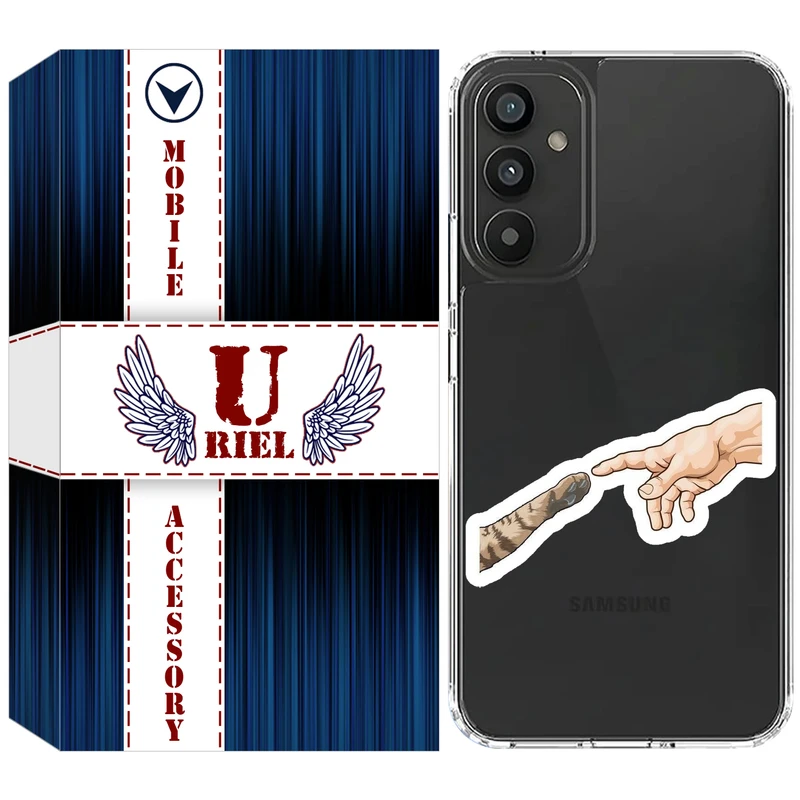 کاور یوریل مدل Clear کد 94 طرح دست گربه مناسب برای گوشی موبایل سامسونگ Galaxy S24 FE