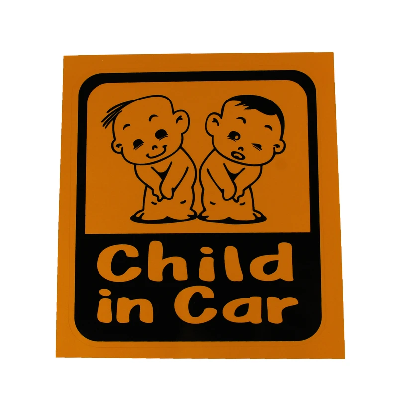 برچسب بدنه خودرو مدل گلاسه طرح child in car بیبی کد 02