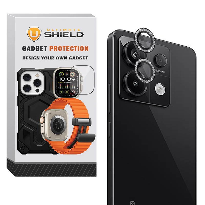 محافظ لنز دوربین رینگی آلتیمیت شیلد مدل Ring-Diamond-UL مناسب برای گوشی موبایل شیائومی Redmi Note 13 Pro 5G