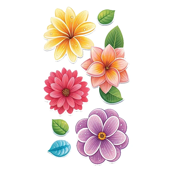 استیکر پارچه و لباس پاد آفرین طرح گل کد 5827