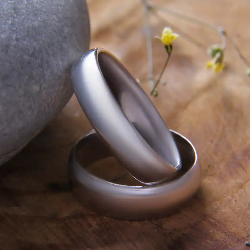 ست انگشتر نقره زنانه و مردانه مدل ساده