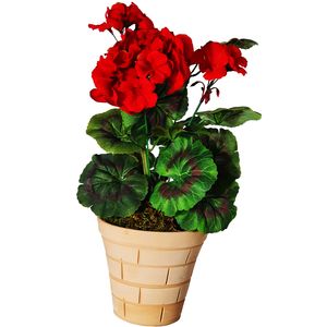نقد و بررسی گلدان به همراه گل مصنوعی مدل شمعدانی کد sh3a2 توسط خریداران
