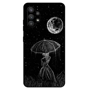 Megafone Girl and Moon 1369 Cover For Samsung Galaxy A32 4G