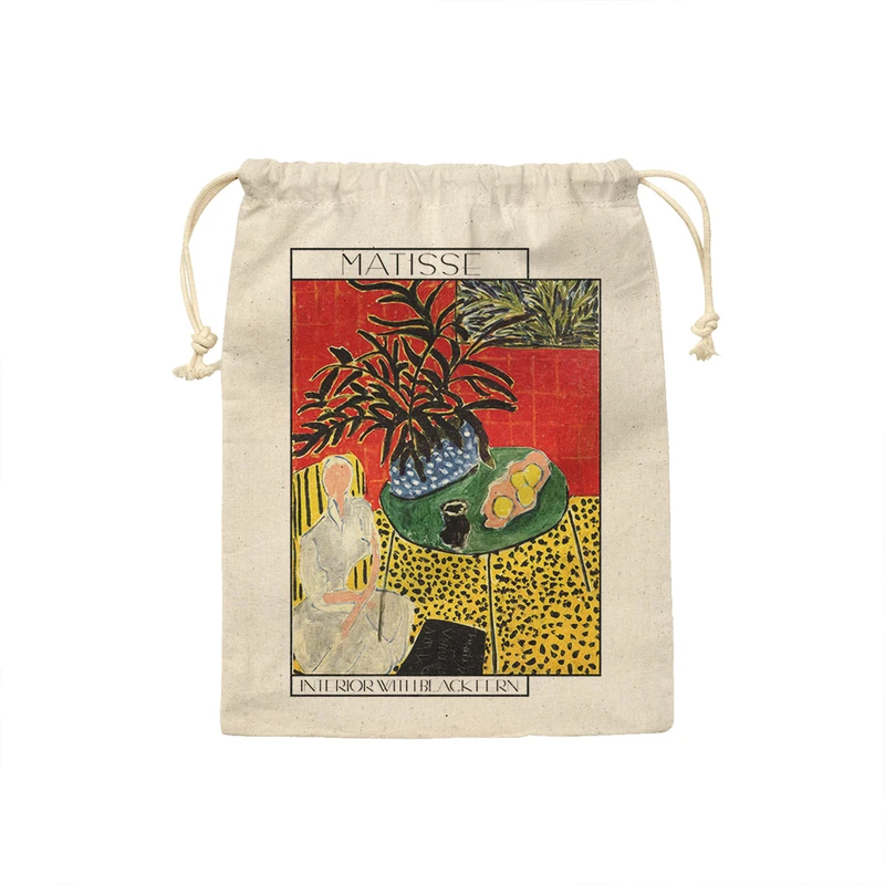 کیسه نان و سبزی ترمه طراحان ایده مدل نمای داخلی با سرخس مشکی از ماتیس کد art0611 - S