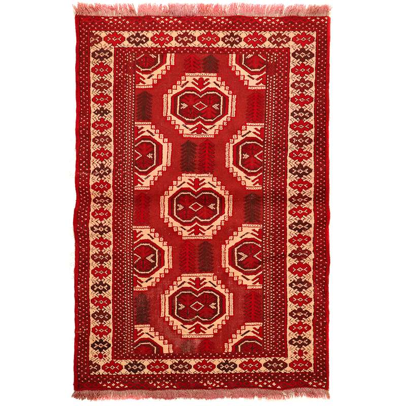 فرش قدیمی دستباف یک متری مدل ترکمن کد 4101125