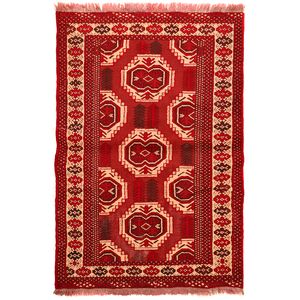 فرش قدیمی دستباف یک متری مدل ترکمن کد 4101125