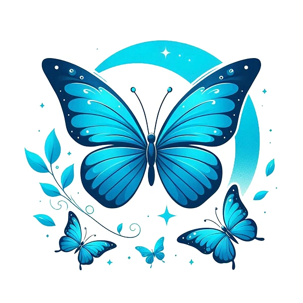  استیکر پارچه و لباس پاد آفرین طرح پروانه کد 1984