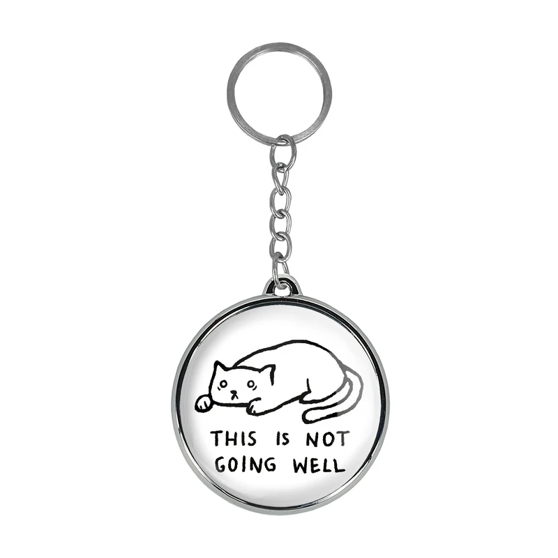 جاکلیدی خندالو طرح گربه نگران مدل دوطرفه کد 2928629287