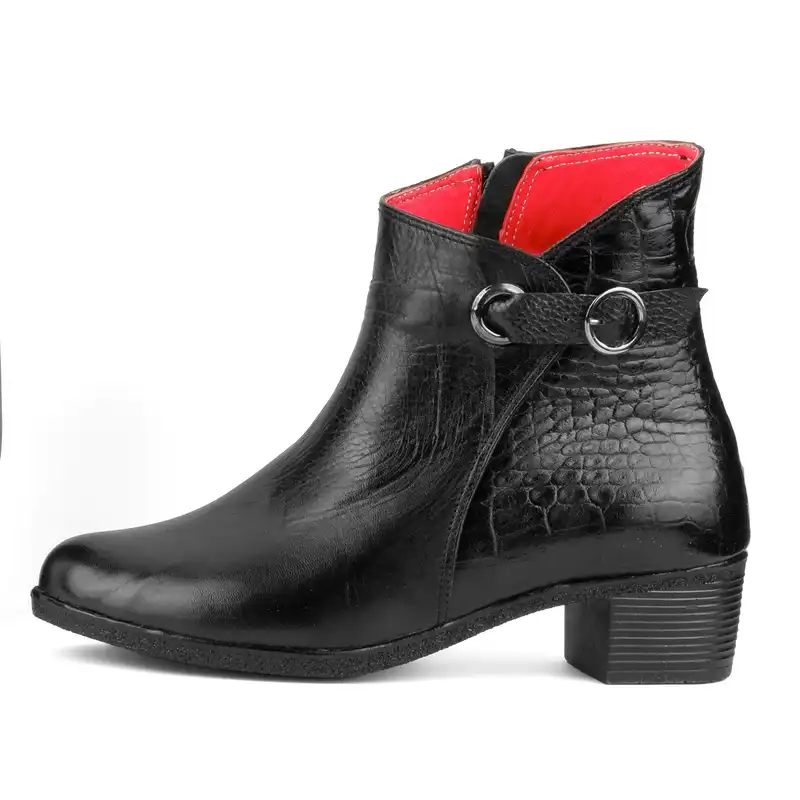 نیم بوت زنانه پاتن چرم آفتاب مدل S2