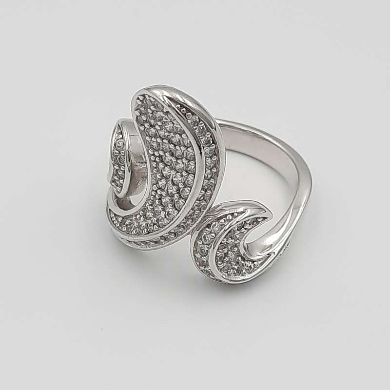 انگشتر نقره زنانه مدل جواهری 20256