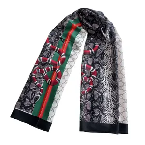 شال زنانه مدل نخی زنجیره ای پوست ماری زنبور دار