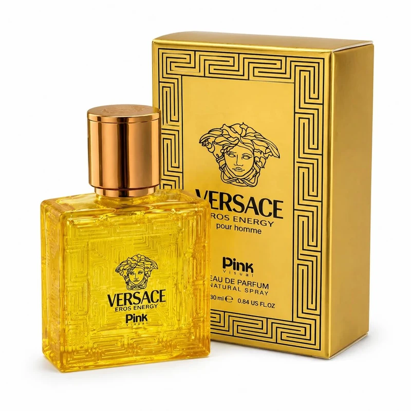 عطر جیبی مردانه پینک ویژوآل مدل Versace Eros Energy با رایحه تلخ حجم 25 میلی‌لیتر