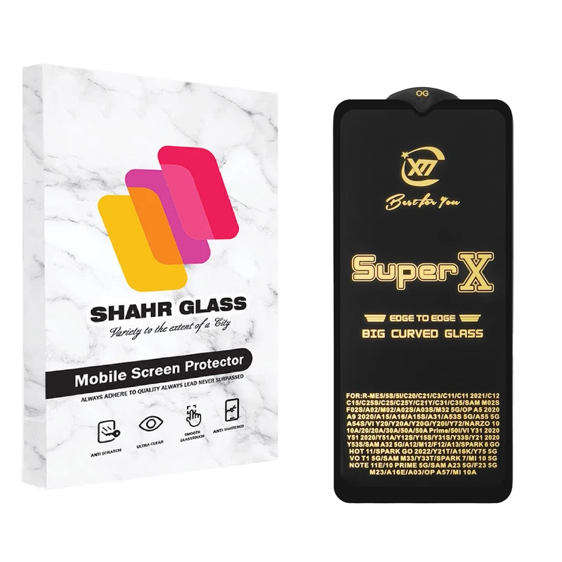 محافظ صفحه نمایش شهر گلس مدل SUPERX مناسب برای گوشی موبایل شیائومی Redmi 11 Prime 
