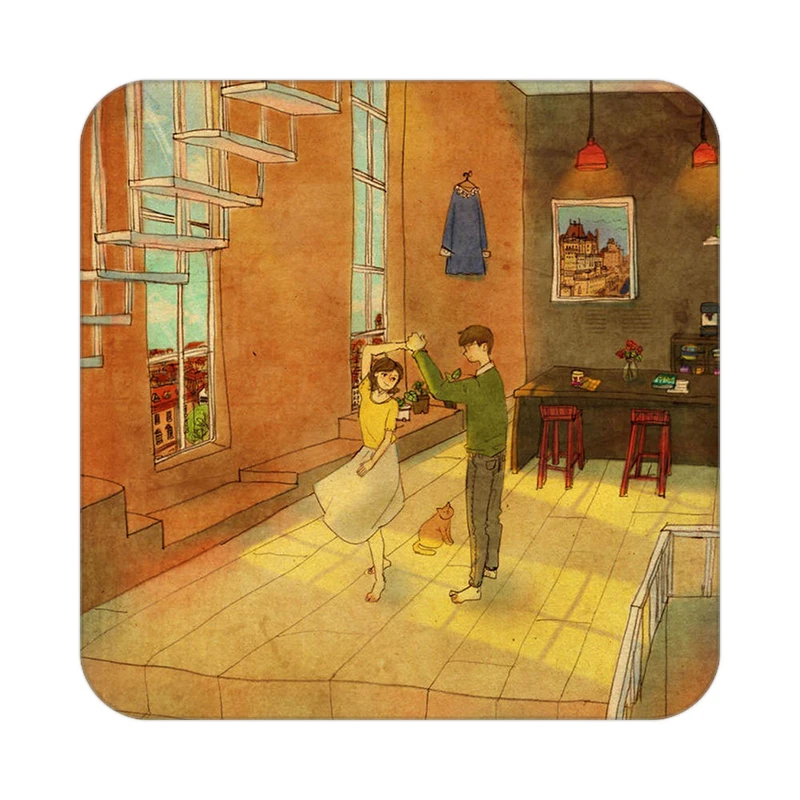 زیر لیوانی کاکتی طرح عاشقانه مدل mg10088