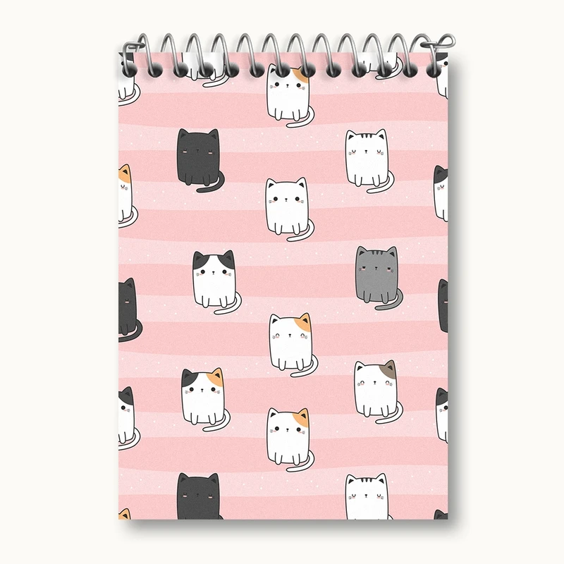 دفتر یادداشت 50 برگ خندالو مدل گربه کیوت کد N386