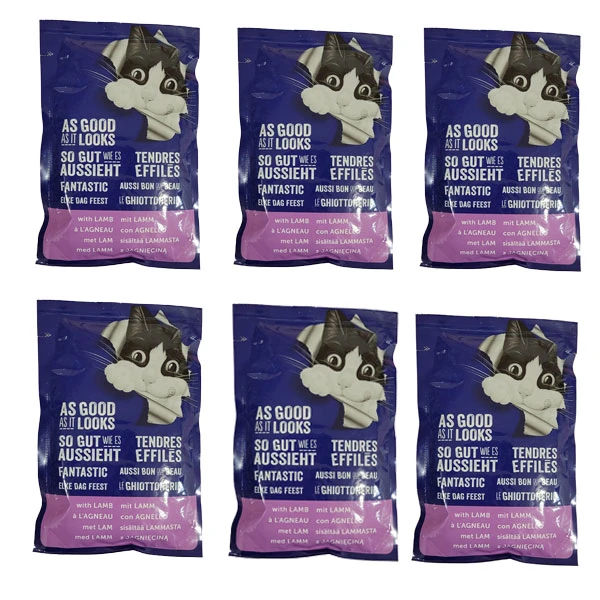 پوچ گربه فلیکس مدل AS GOOD وزن 85 گرم بسته 6 عددی