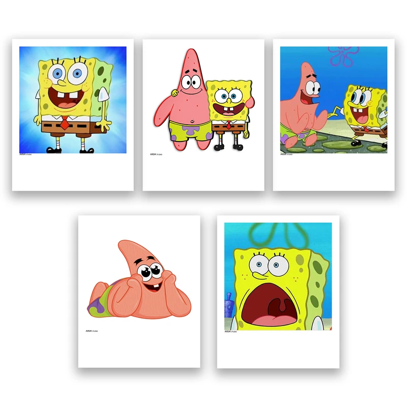 آویز تزیینی عرش مدل باب اسفنجی SpongeBob کد Asa204 مجموعه پنچ عددی 