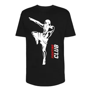 تی شرت لانگ مردانه مدل FIGHT کد P046 رنگ مشکی