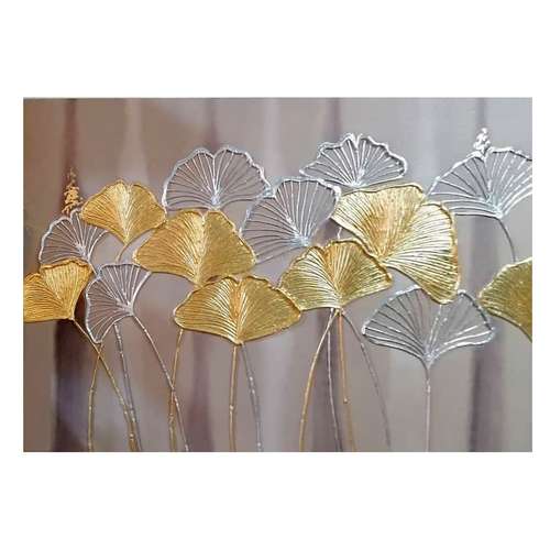 تابلو نقاشی ورق طلا طرح دکوراتیو نقش برجسته کد 0190