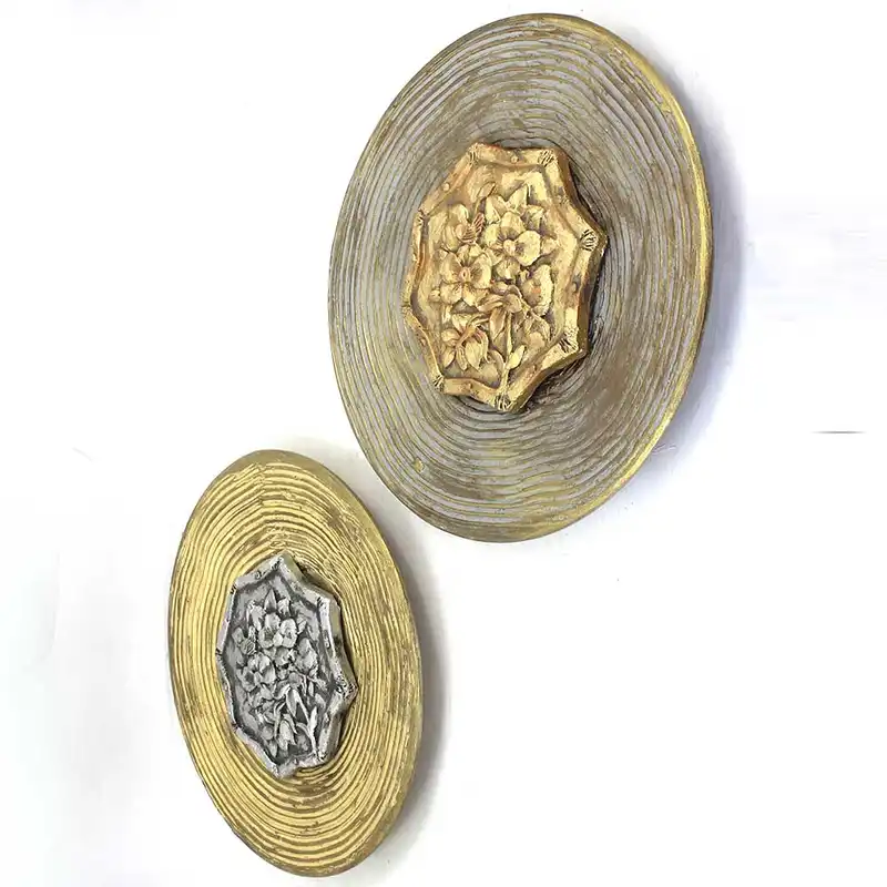 بشقاب دیوارکوب سفالی طرح پرنده کد 26-26 مجموعه 2 عددی